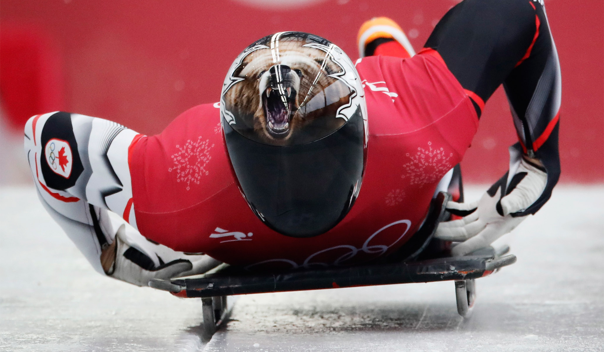 Skeleton Race Helmet Art Winter Olympics Pyeongchang National Review