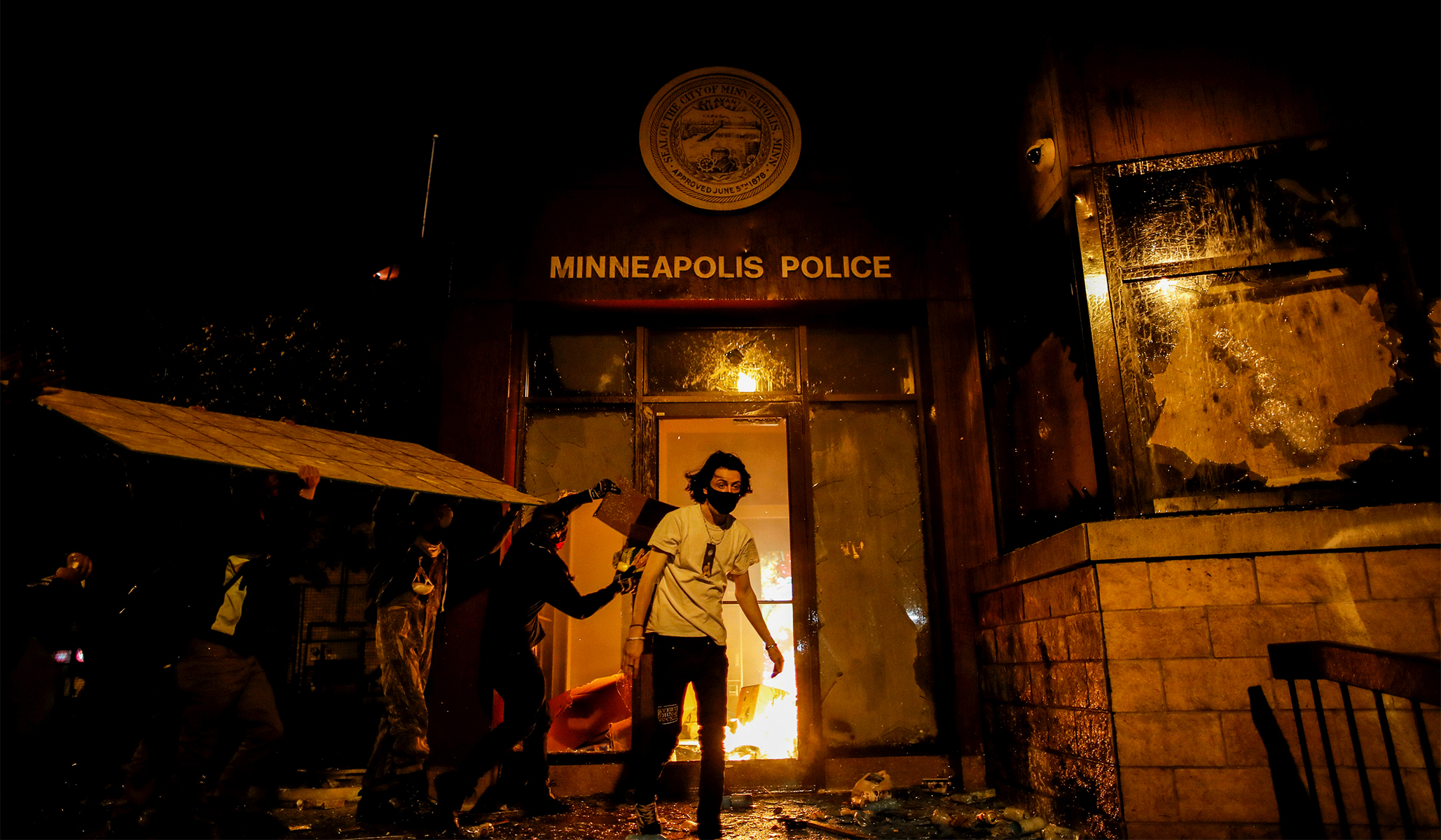 George Floyd Riots -- Rioters Set Fire to Minneapolis Police Station ...
