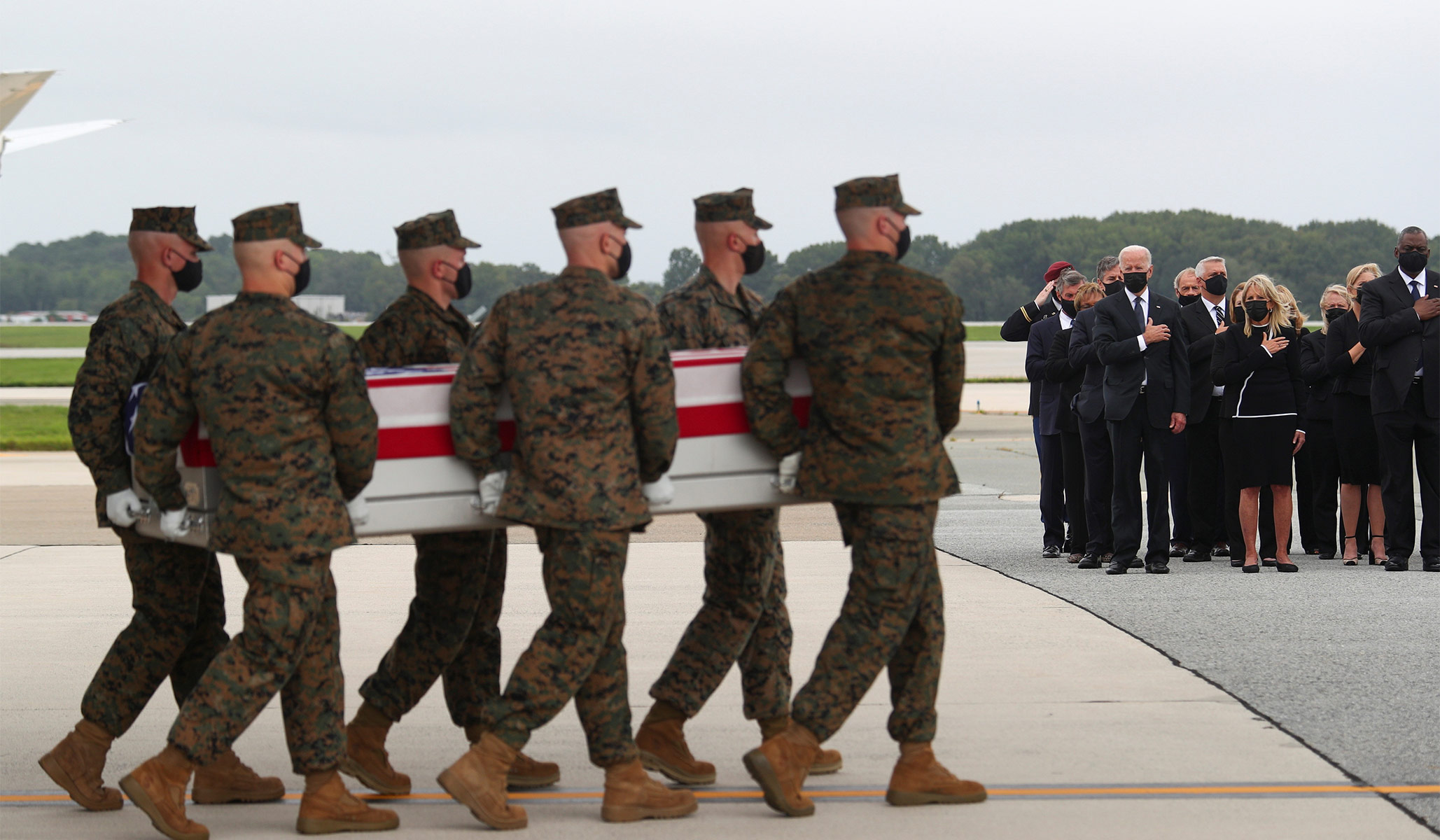 Biden Receives Bodies of Service Members Killed in Kabul Attack
