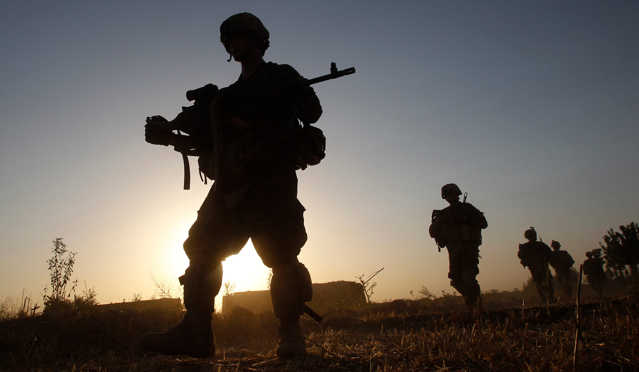 U.S. Army soldiers patrol in Kandahar Province, Afghanistan, in 2011. (Baz Ratner/Reuters)