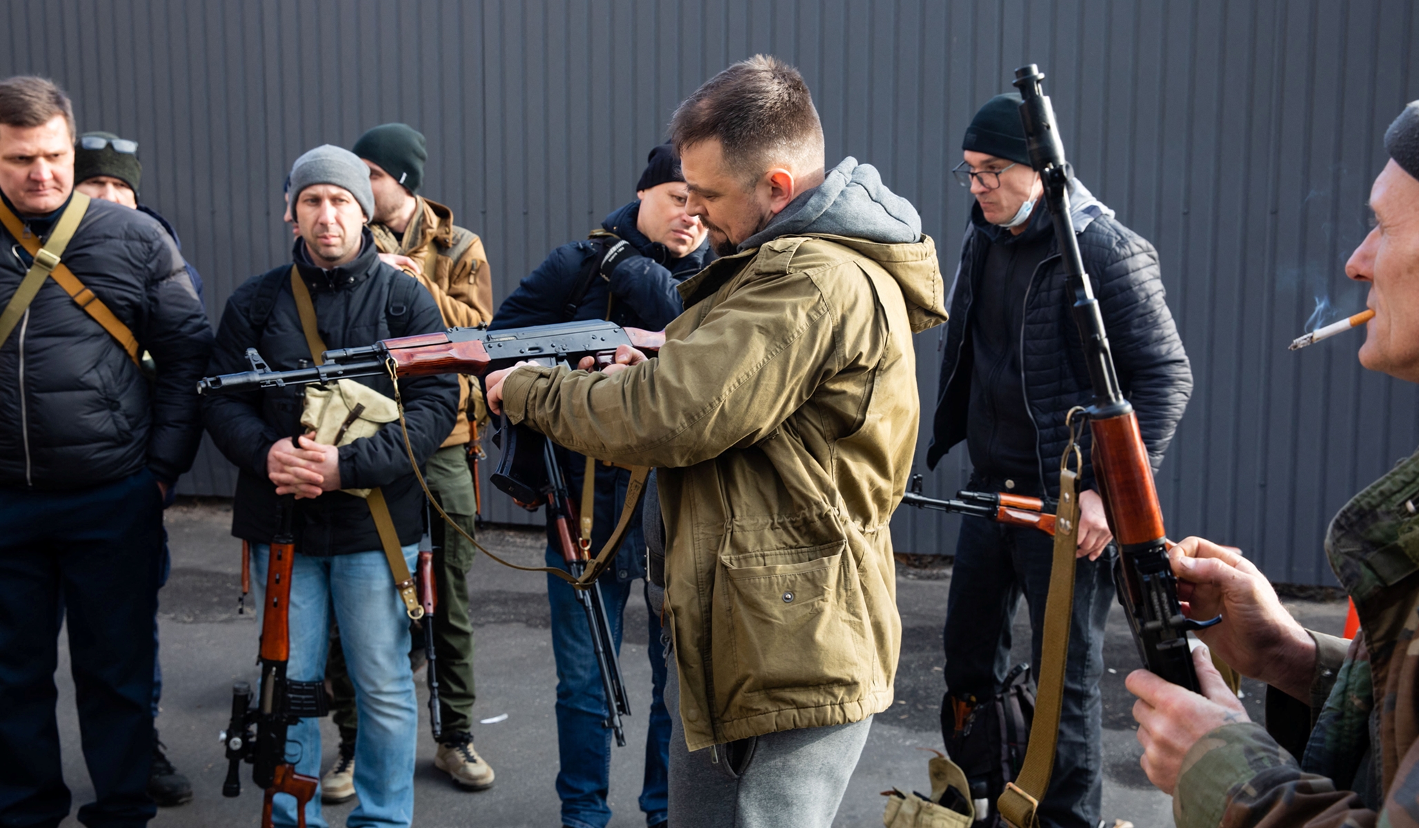 Ukrainians Take Up Arms against Russian Forces in Fight for Kyiv: ‘Our Weapons Are Our Truth’