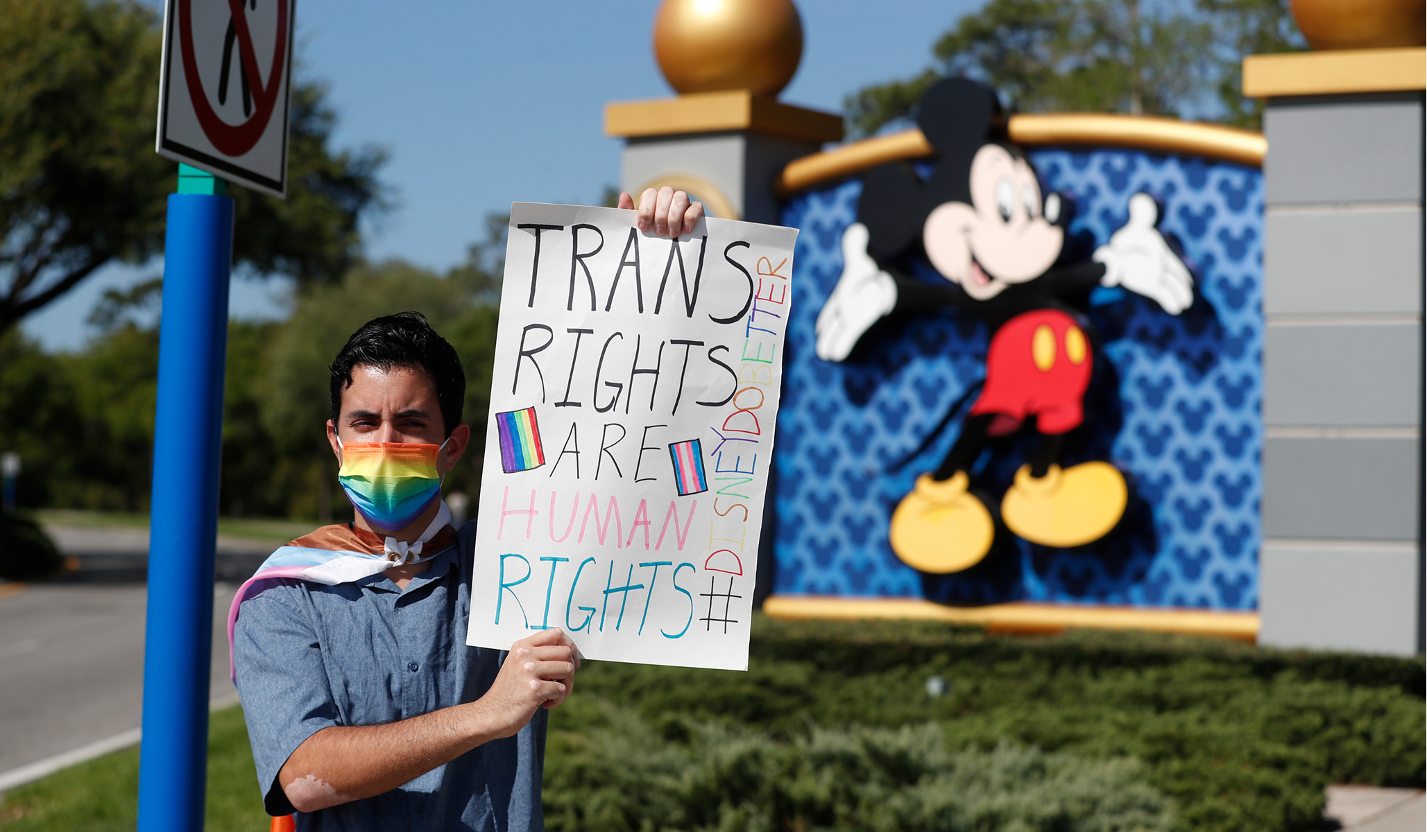 California Disney Employees Stage Walk-Out over Florida's Parental-Rights Bill