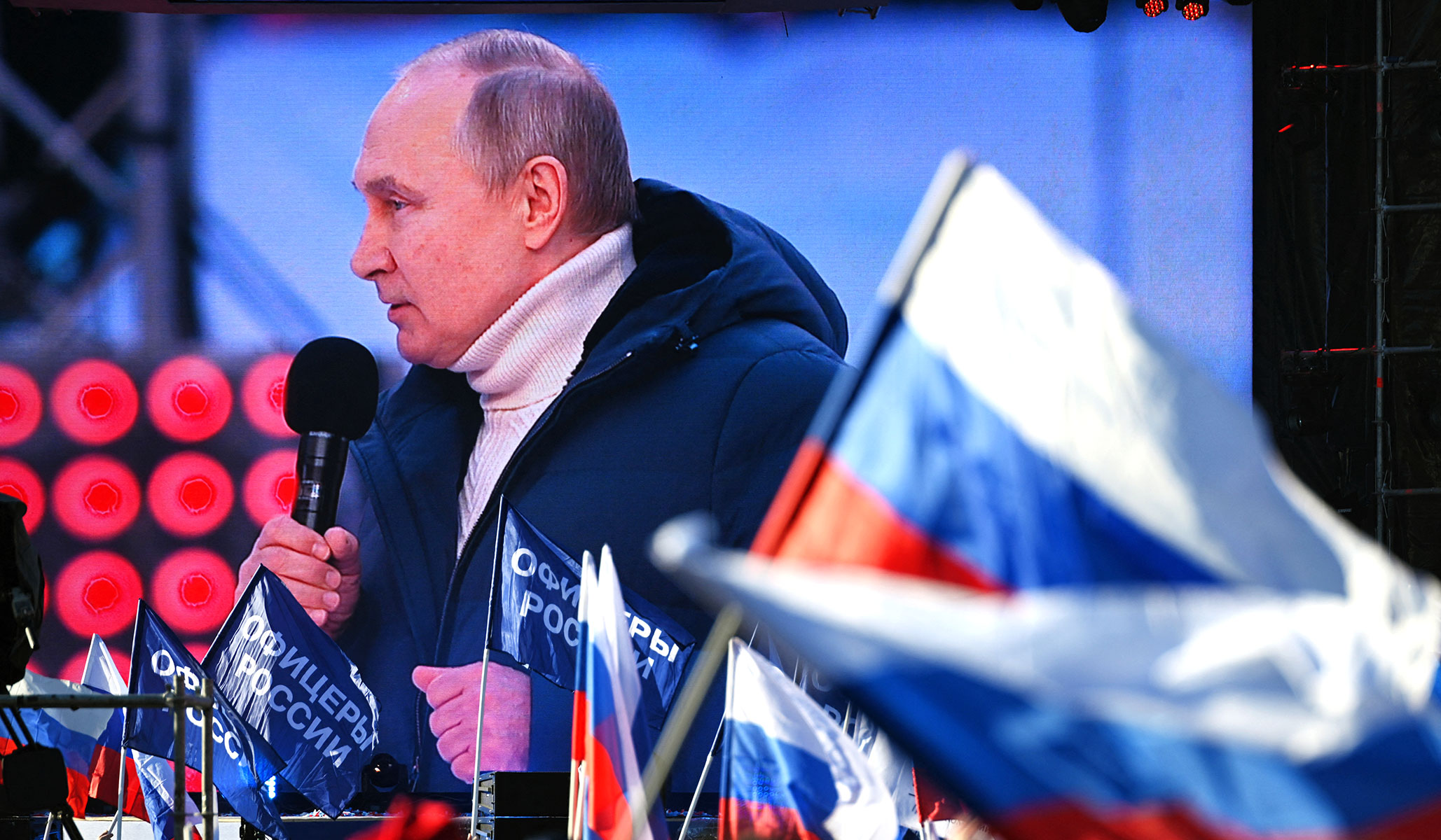 NextImg:Putin Visits Occupied Crimea after Being Charged with War Crimes