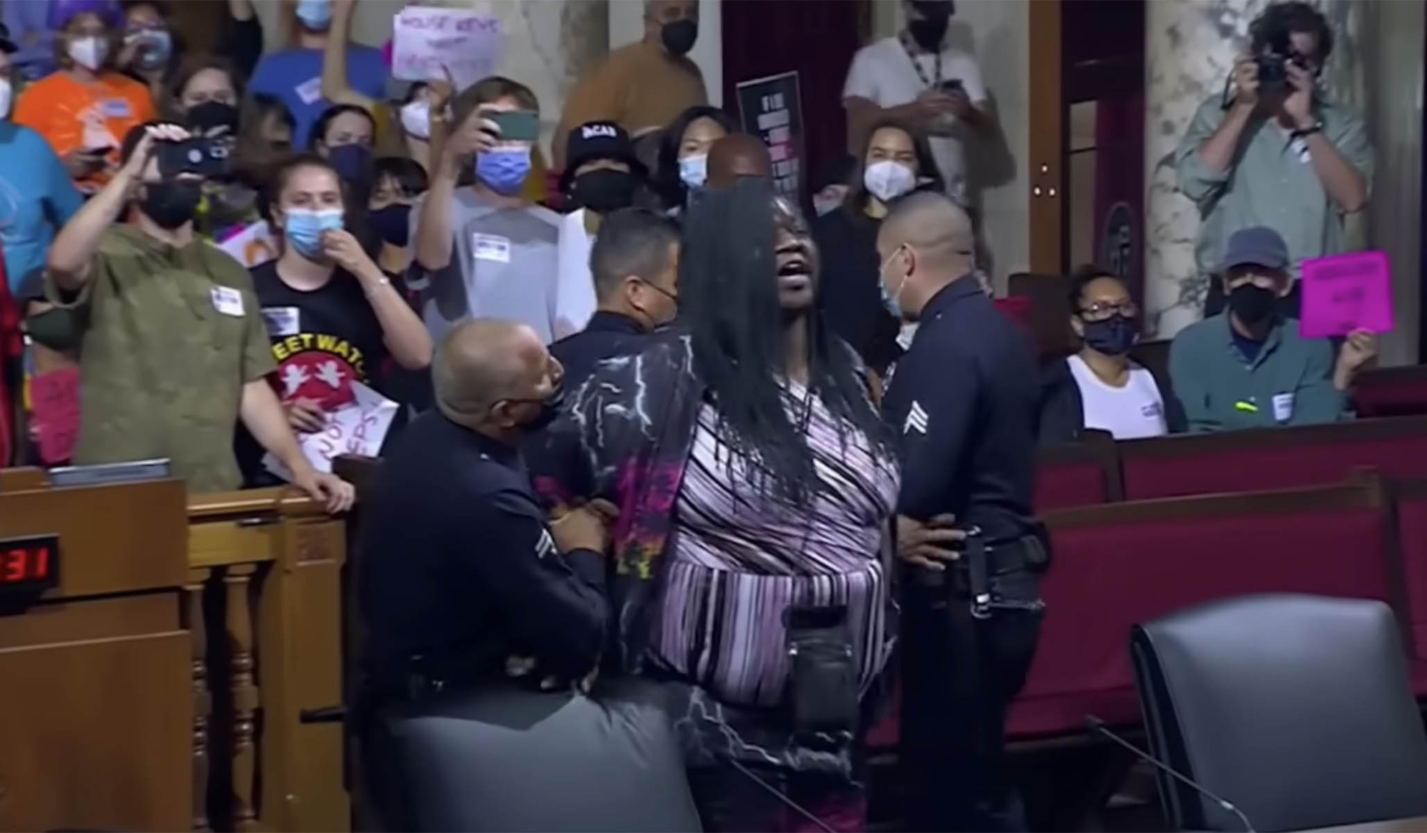 Protesters Threaten L.A. Lawmakers during Vote to Ban Homeless Encampments Near Schools Protesters Threaten L.A. Lawmakers during Vote to Ban Homeless Encampments Near Schools