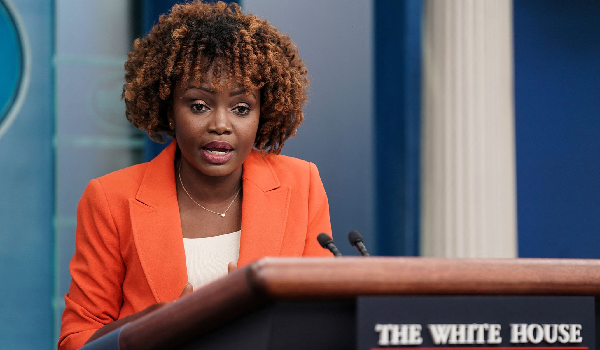 NextImg:Karine Jean-Pierre: Americans Should ‘Feel at Ease’ on Biden Response to Train Derailment