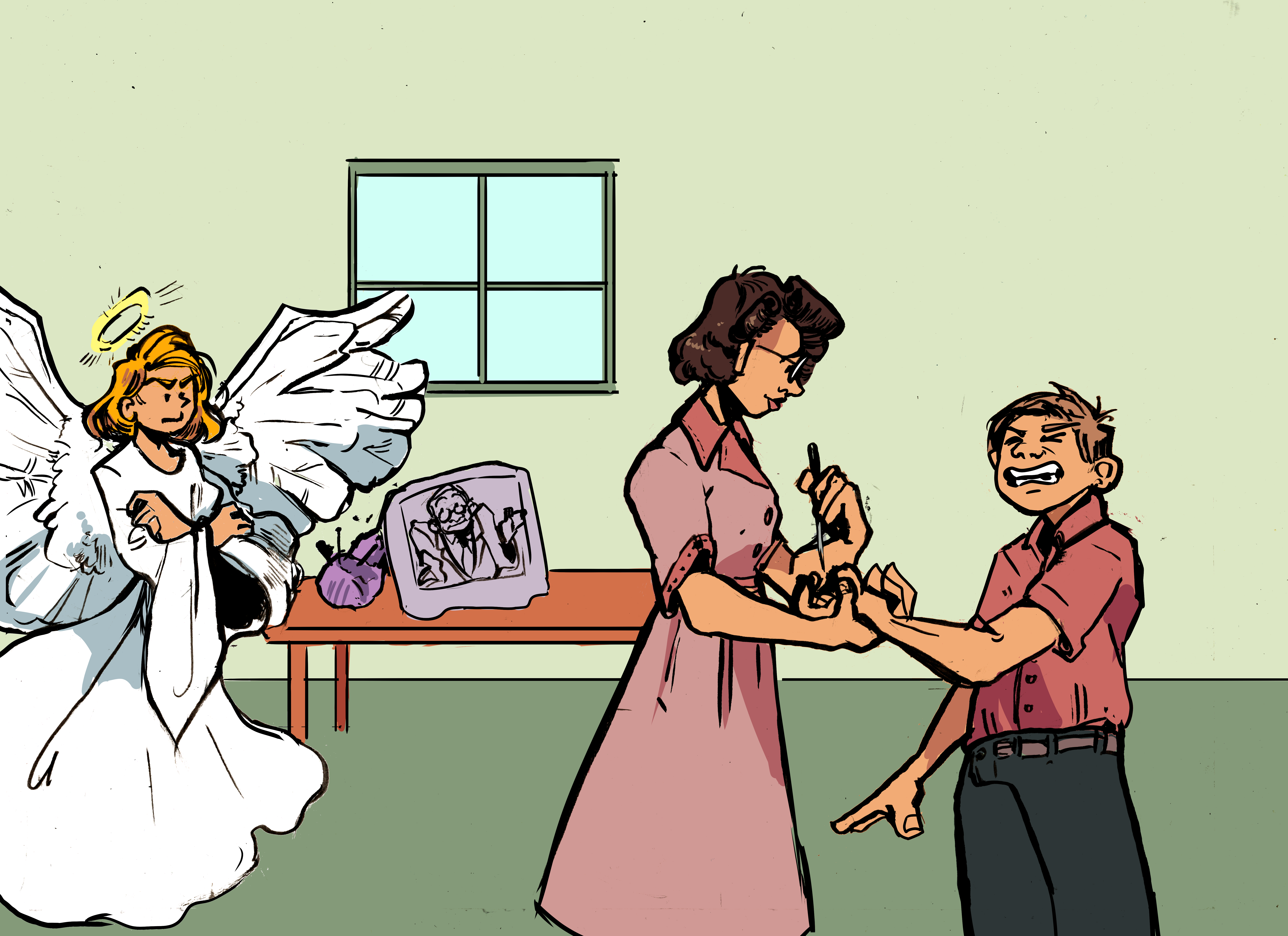 A painful lesson. (Illustrated by @smakkine)
