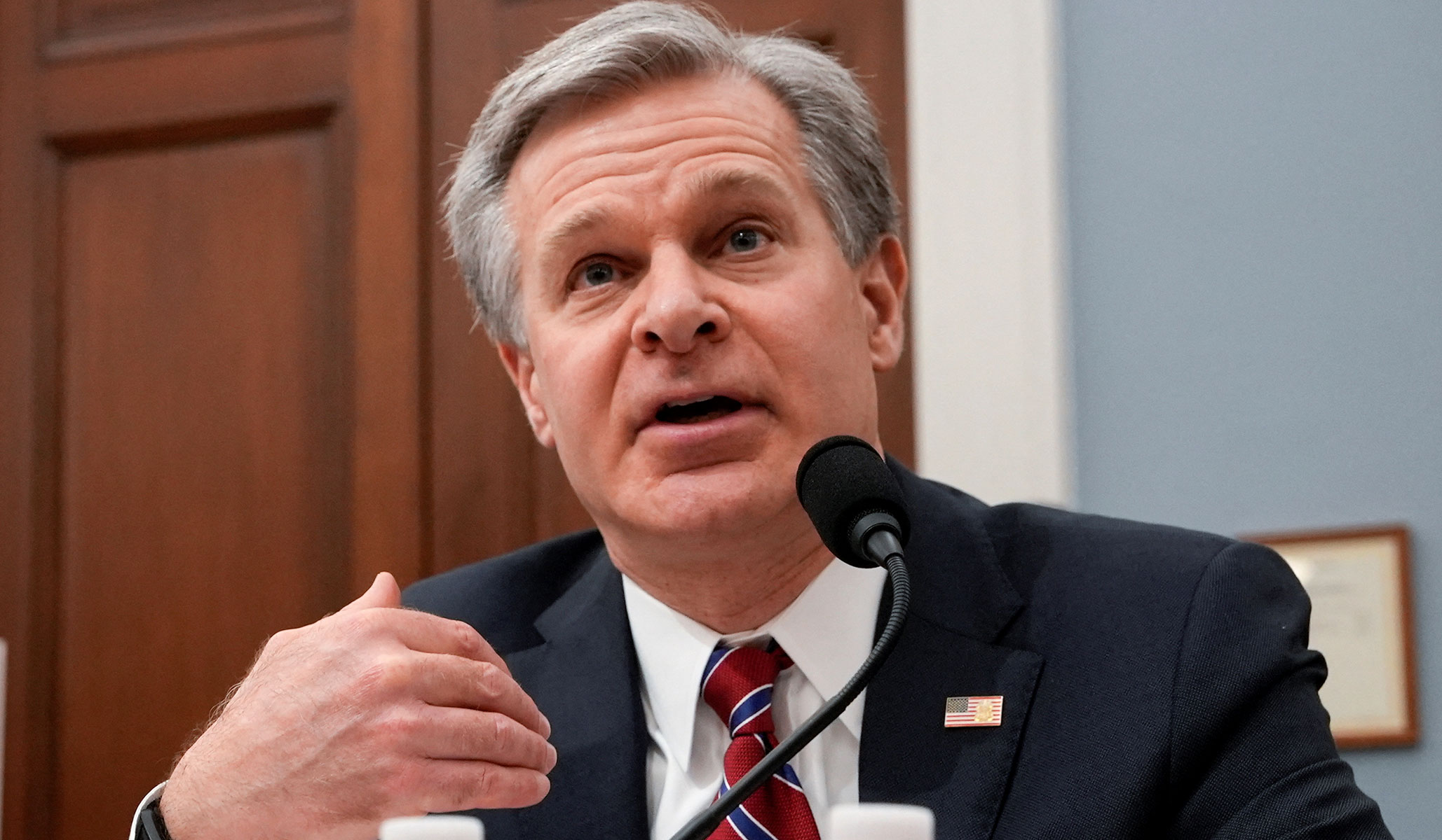NextImg:FBI Director Dodges When Asked if Hunter Biden Laptop Story Is Disinformation