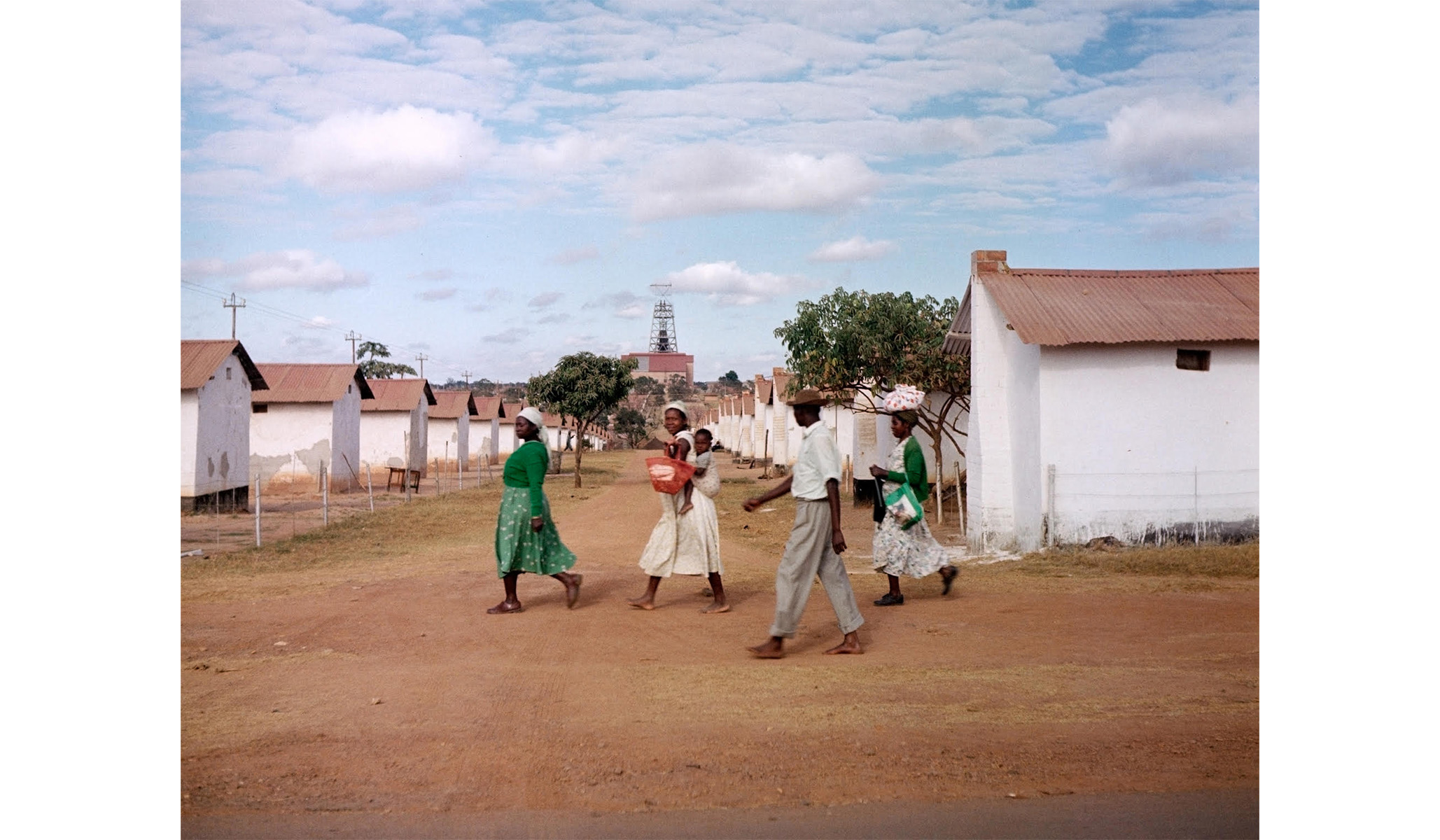 Webb’s Africa meant workers going to work, modern housing, and lots of color. (Courtesy of the Todd Webb Archive, © Todd Webb Archive)